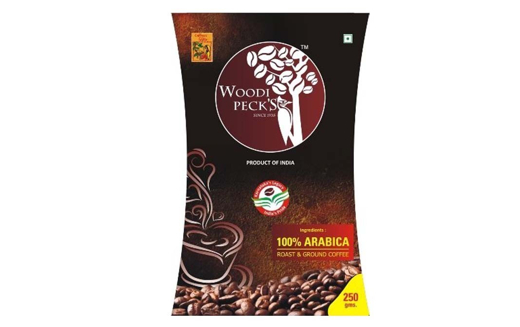 Woodi Peck's 100% Arabica Roast & Ground Coffee    Pack  250 grams